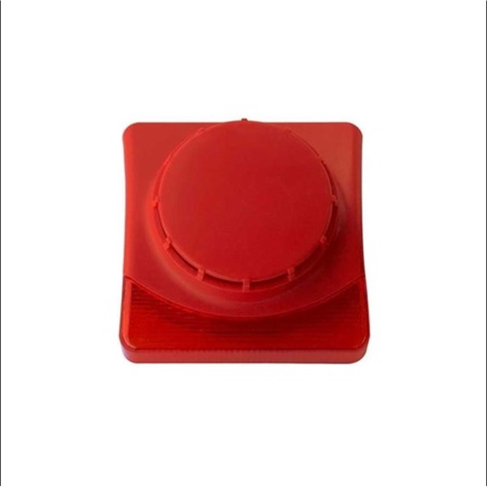 SR-280R Flaşörlü Konvansiyonel Dahili Yangın Sireni (Kırmızı)