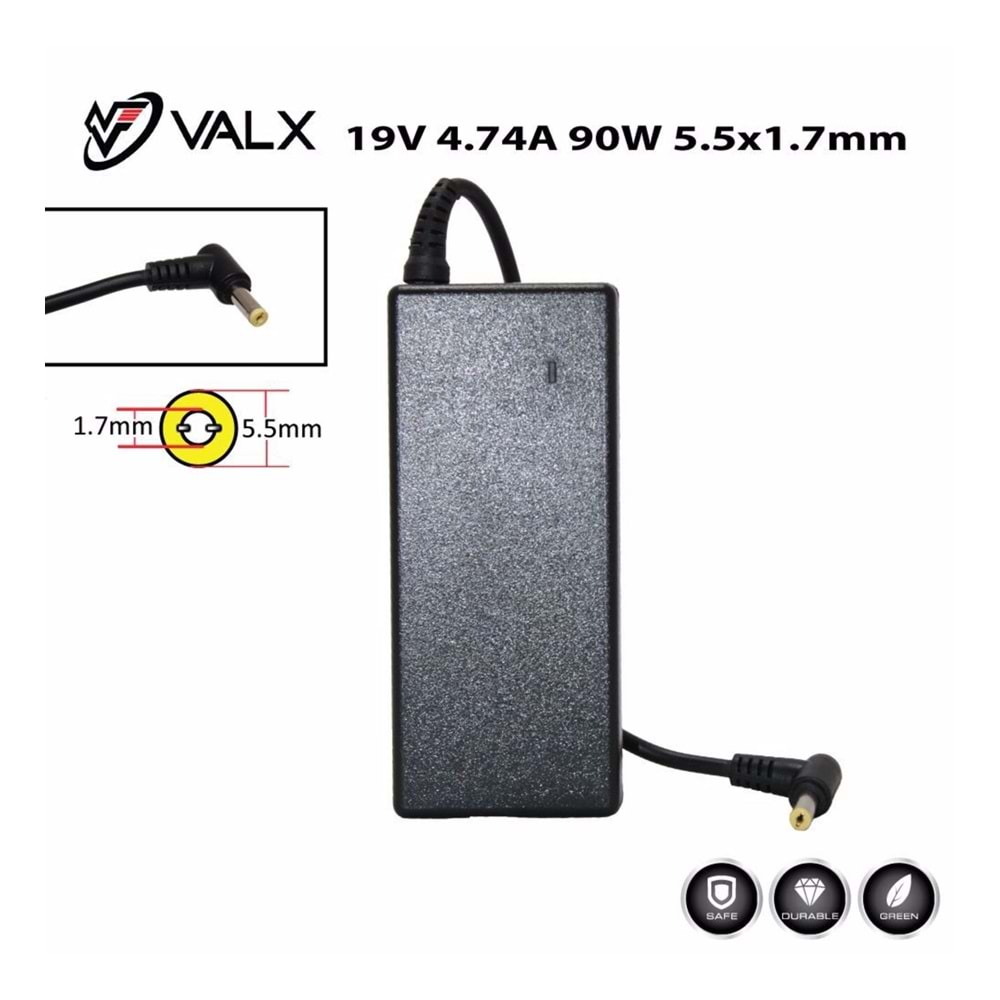 LA-19057 19V 4.74A 90W 5.5*1.7MM ACER DELL LAPTOP ADAPTÖR