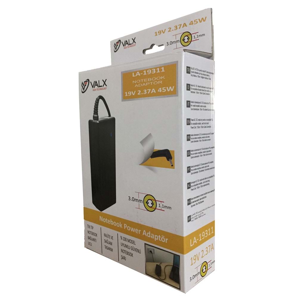 LA-19311 19 VOLT 2.37 AMPER 45 W (3.0*1.1) UCLU ADAPTOR