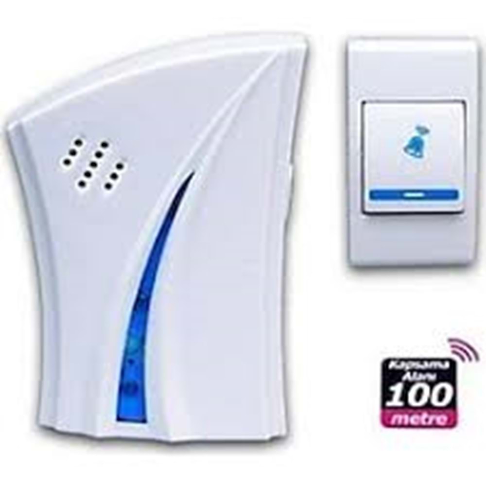 ZL-3952 Kablosuz Kapı Zili 32 Melodi Kumandalı 100mt