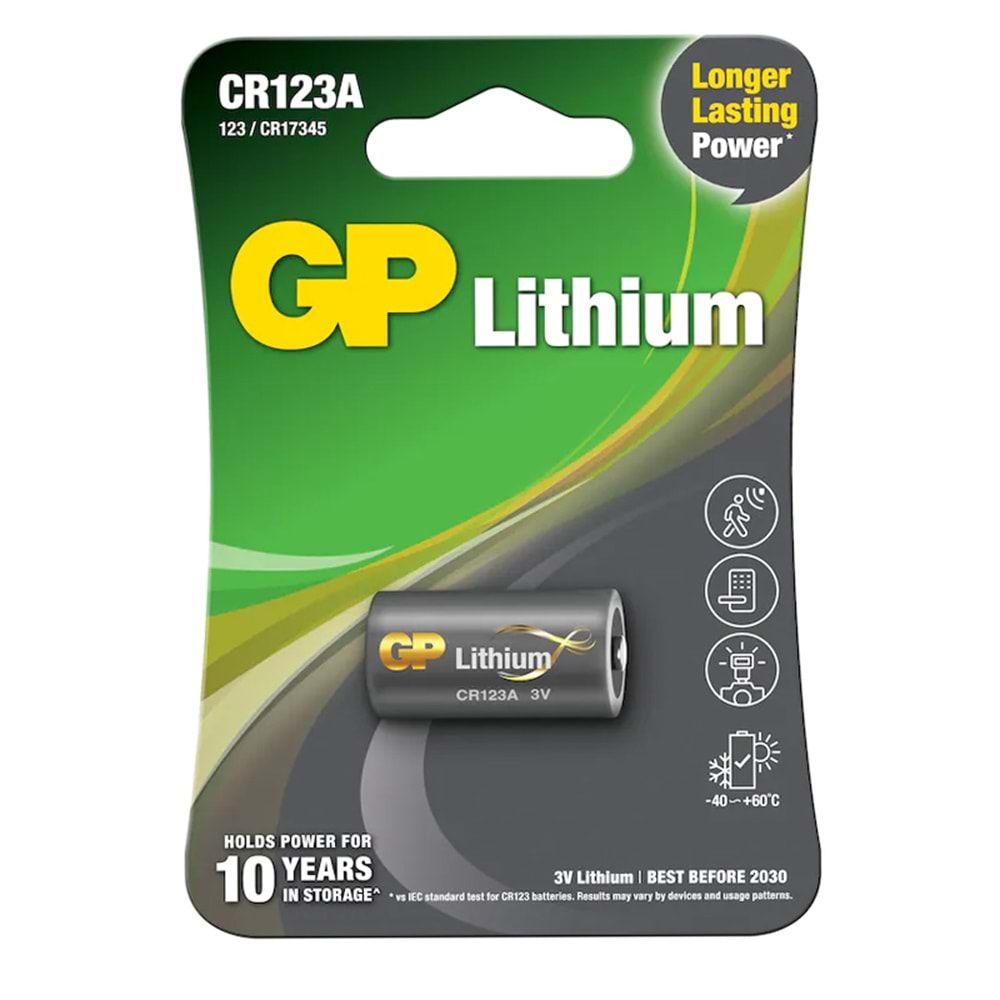 MT-P123 CR123A 3V Lityum Pil 2'li