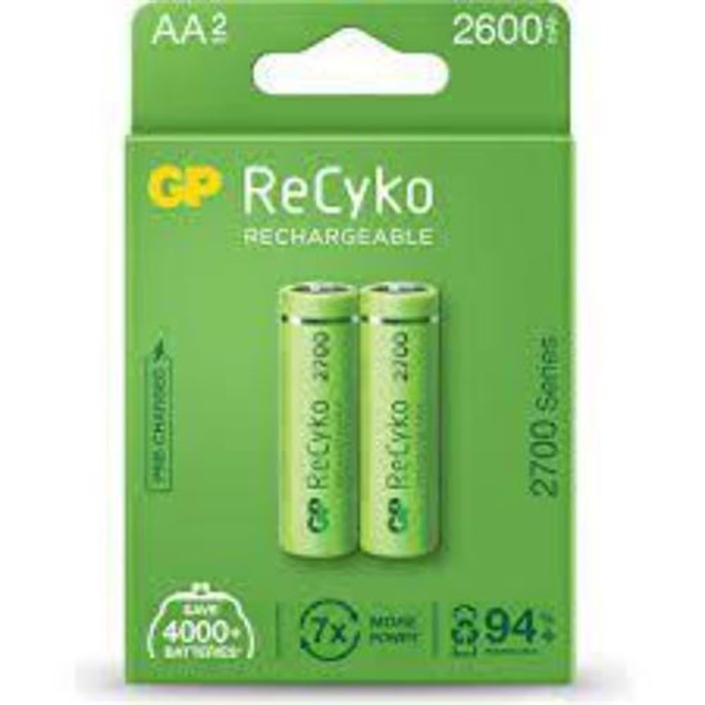 2700 Serisi 2600mAh 2'li Şarj Edilebilir AA Pil