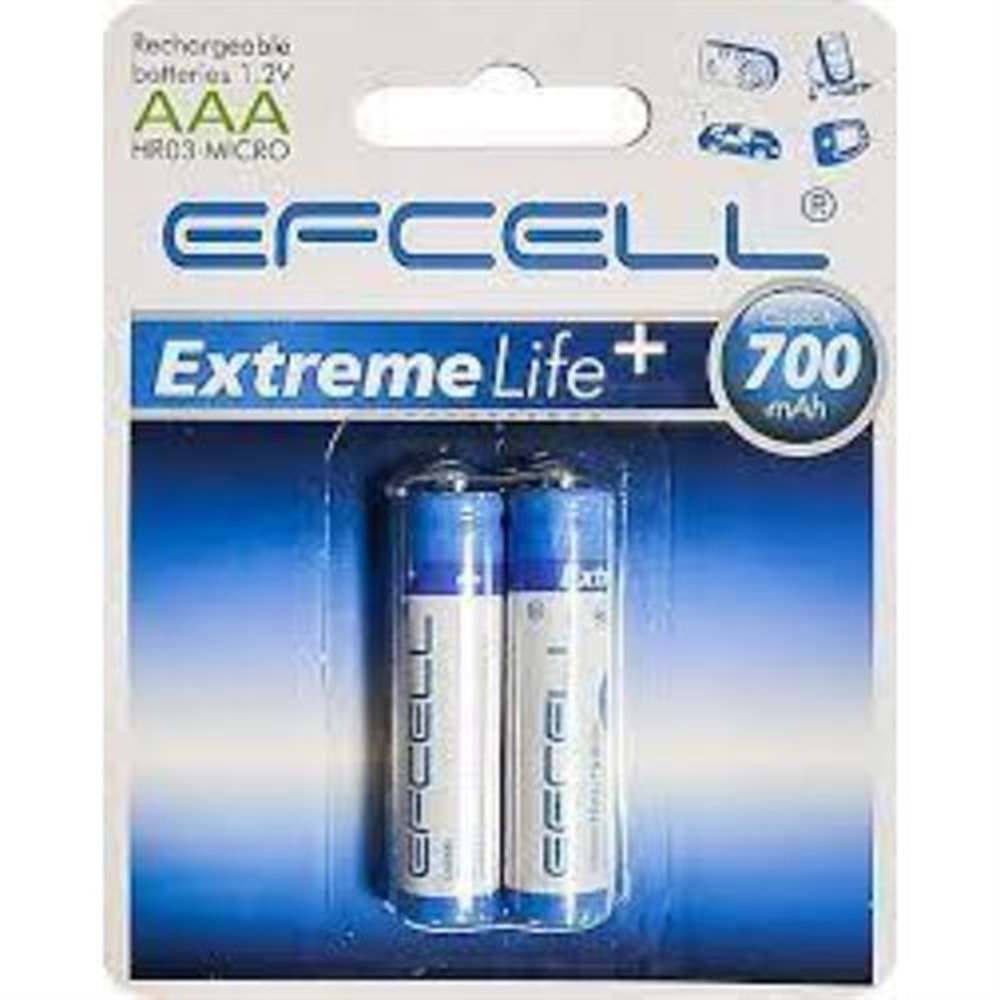 C-1000BC 1.2V AAA Şarjli 700mAh 2'li Pil