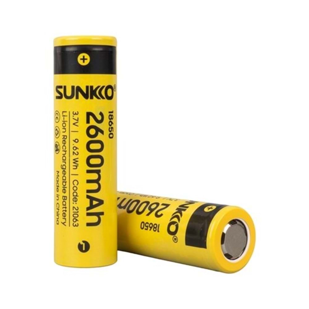 21063 3.7V 2600mAh 18650 Şarj Edilebilir Pil