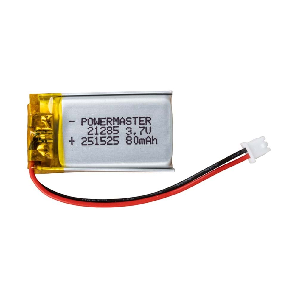 21285 251525 3.7V 80mAh Lityum Polimer Pil