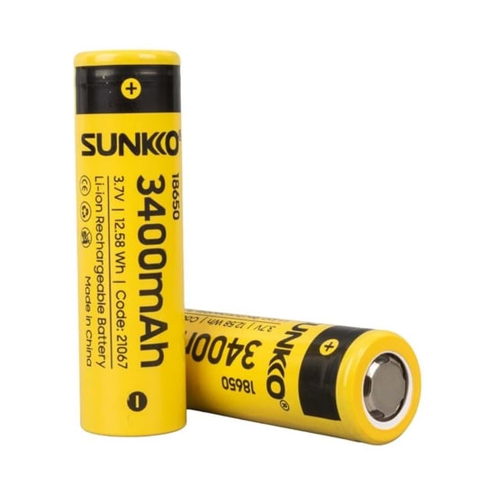 21067 3.7V 3400mAh 18650 Şarj Edilebilir Pil