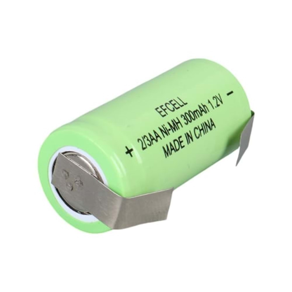 15717 1.2V 2/3AA 300mAh Şarj Edilebilir Puntalı Lityum Pil