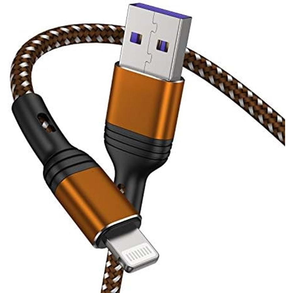 Iphone Şarj-Data Kablosu - Kahverengi