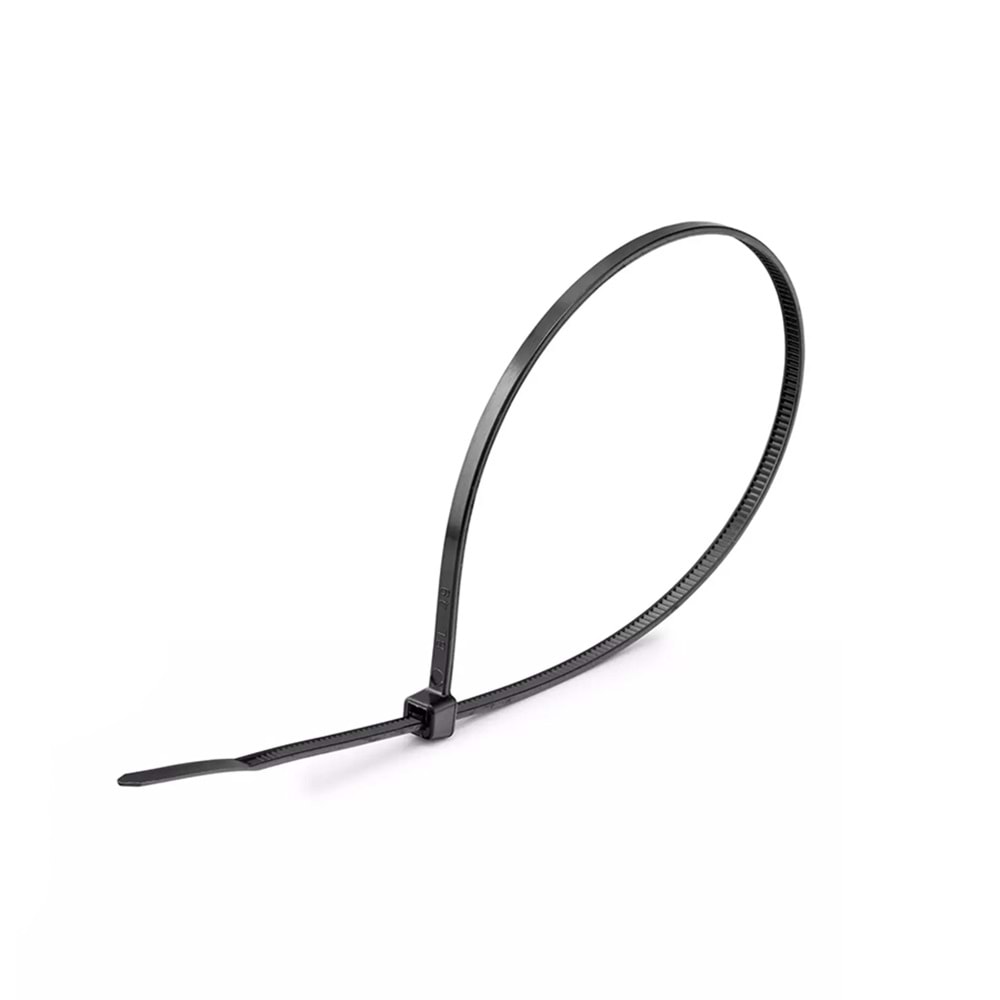CT-3630S Plastik Kablo Bağı (Cırt Kelepçe) 3.6*300mm Siyah 100 Adet