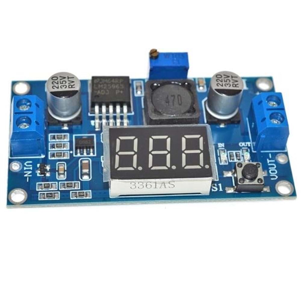 MOD-LM2596S-3A Mini DC Voltaj Düşürücü Güç Kaynağı Modülü