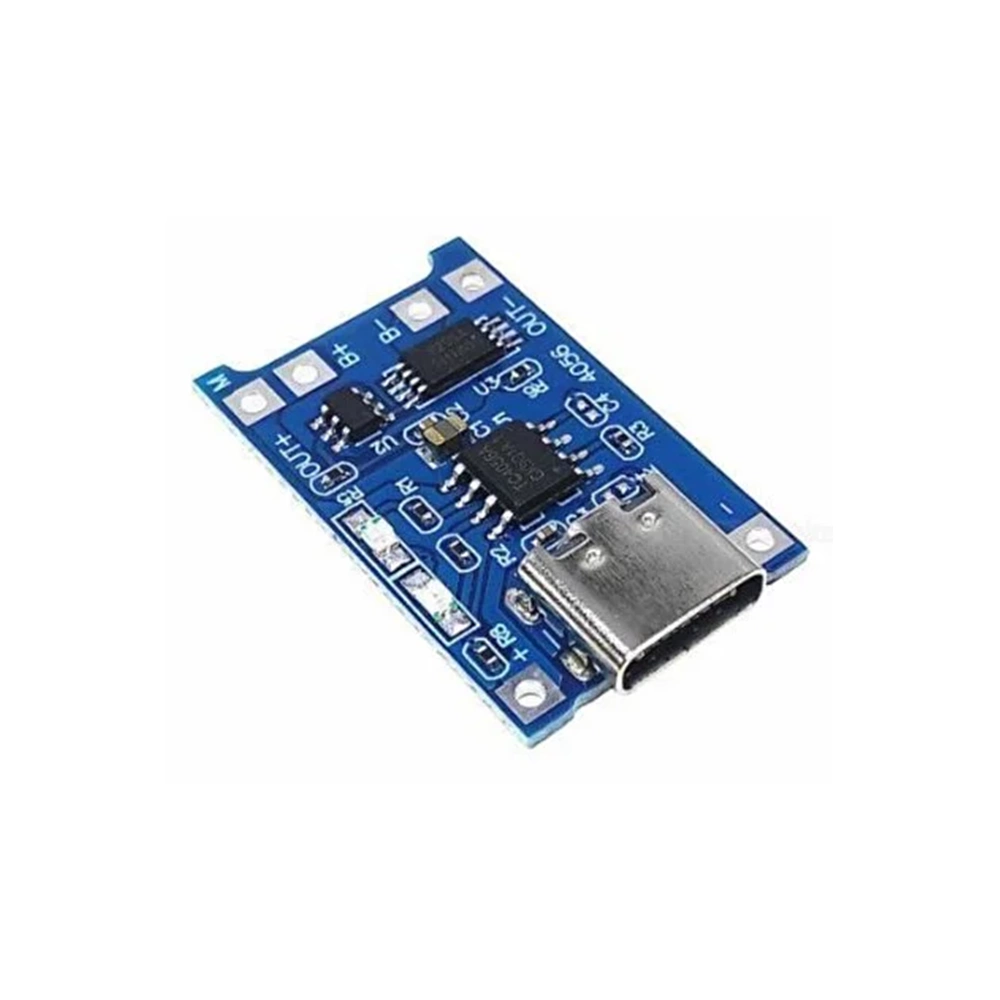 MOD-TP4056-1A 5V 18650 Akım Korumalı Type-C Lityum Pil Şarj Modülü