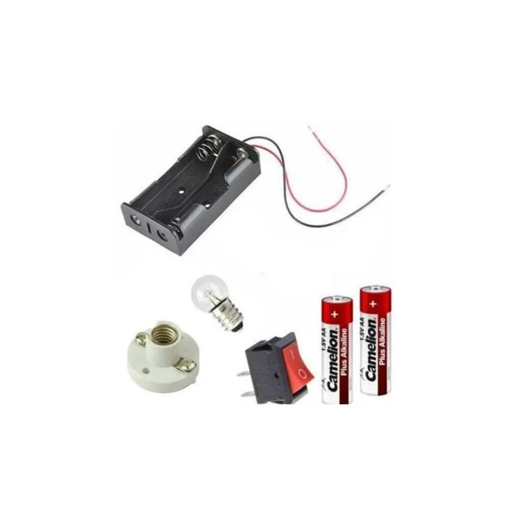 Pilli Öğrenci Ampul Deney Seti