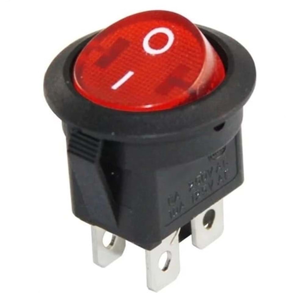 IC-131-4 Yuvarlak Işıklı Anahtar ON-OFF 4P