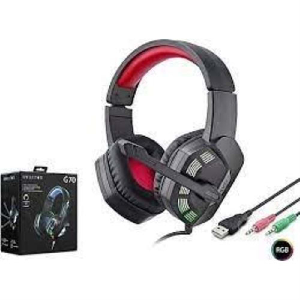 G70 RGB Mikrofonlu Oyuncu Kulaklığı