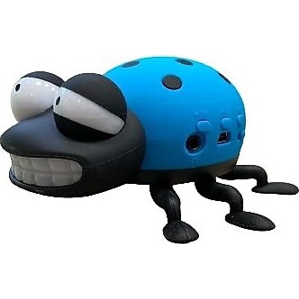 BS-09 Bluetooth Hoparlör (Mavi Uğur Böceği)