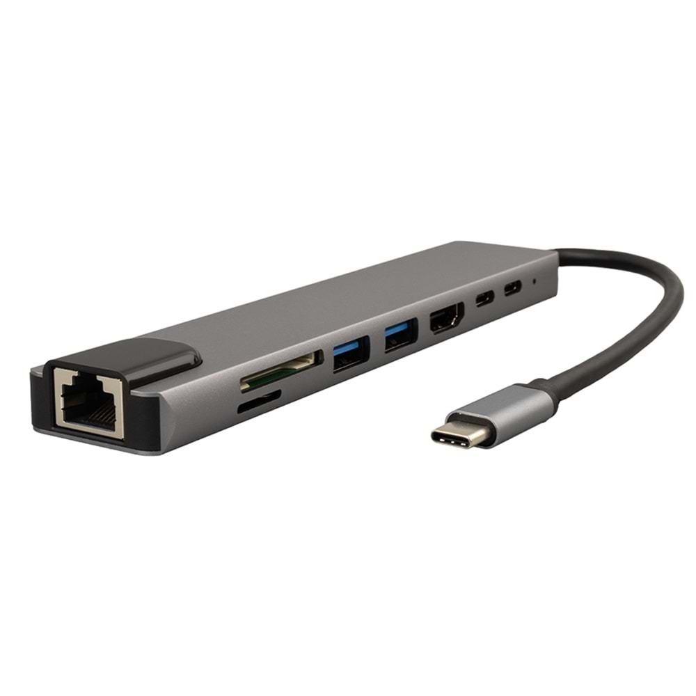 23762 Type-C 8IN1 Çok Fonksiyonlu USB 3.0 Dock Station