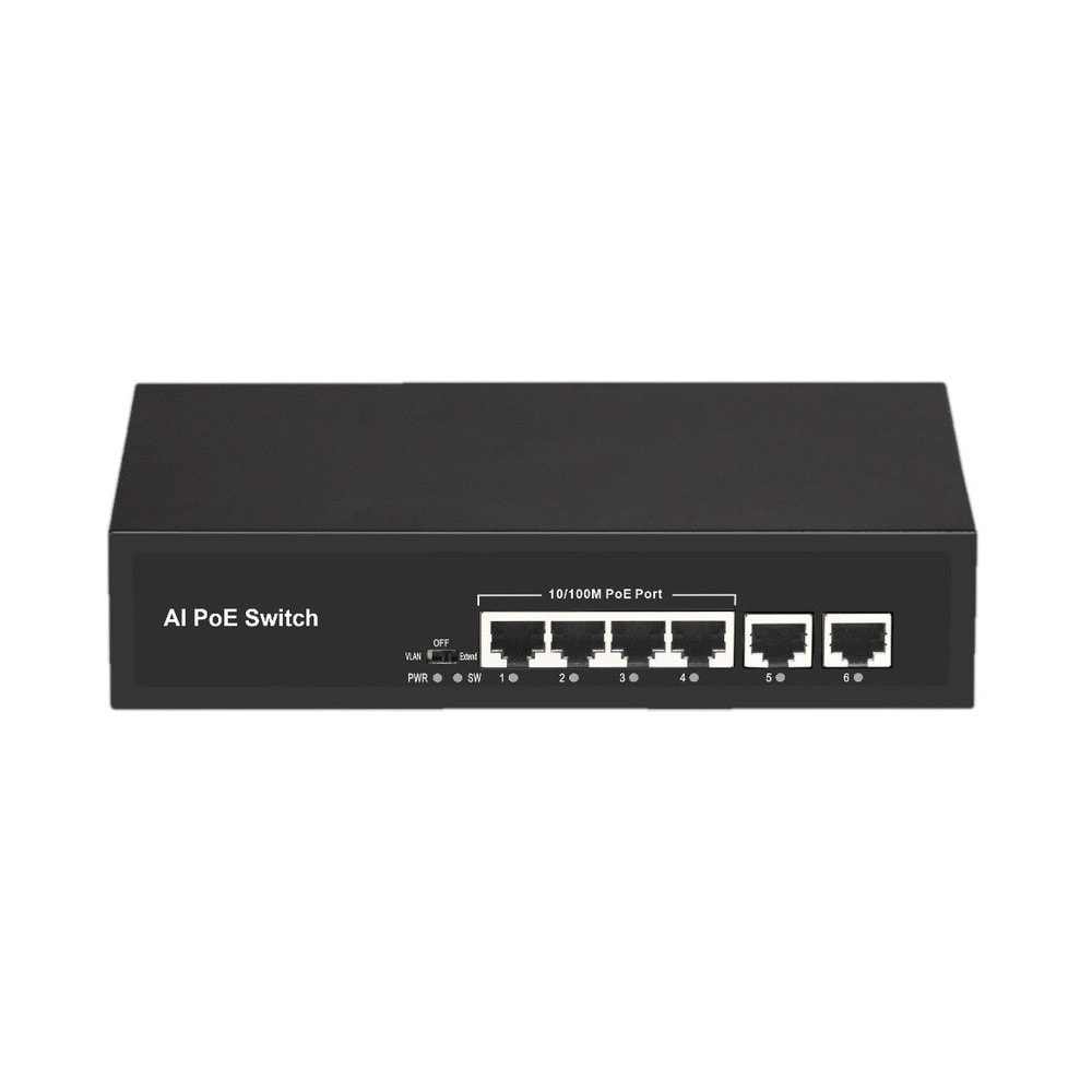 ODS-4P2U 4 Port 10/100MB 2 Uplink10/100MB Poe Switch 60W