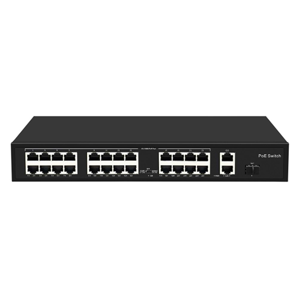 ODS-24P2U1S-24 Port 10/100M POE Switches+ 2 Up Gigabit Ethernet + 1 Up Gigabit SFP 300W