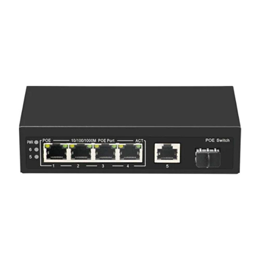 ODS-4P1U1S 4 Port 10/100/1000M PoE Switch + 1 Uplink Gigabit + 1 Uplink SFP