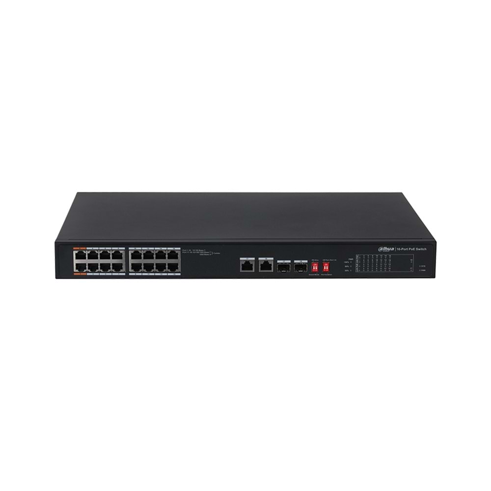 DH-PFS3218-16ET-135 16 PORT 16XFE-2XGE-2XGE/SFP 135W POE SWİTCH