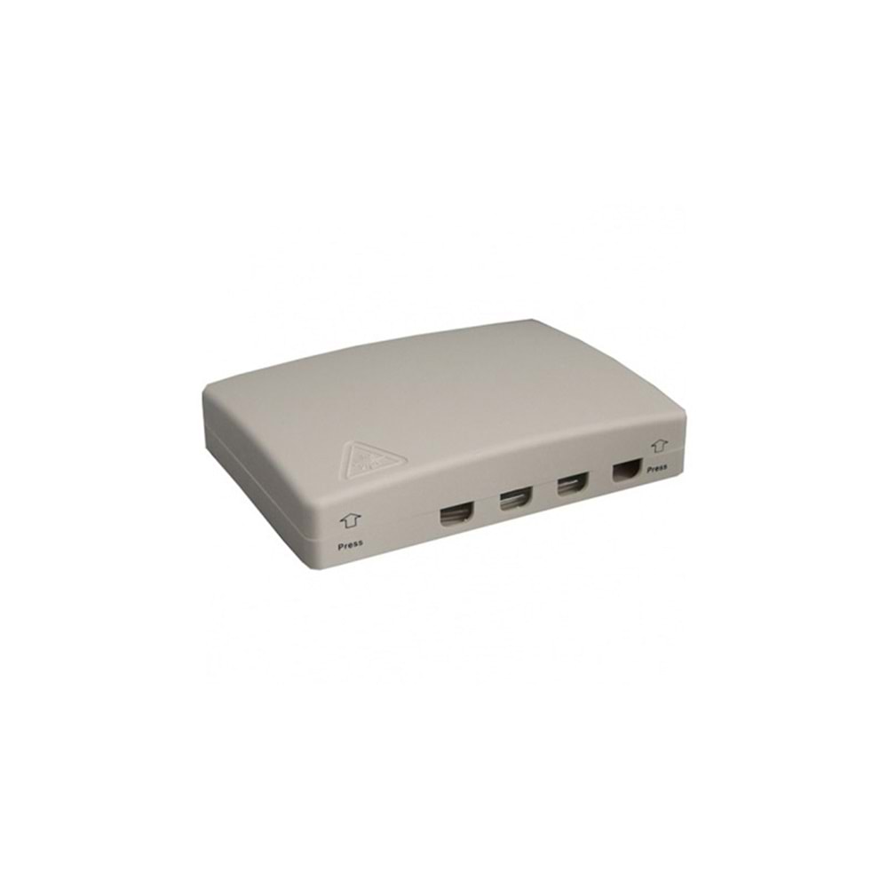TPS 04 Optik Sonlandırma Kase Kutusu 4 Port Cıkış Plastik Kasa ,Duvar Tipi