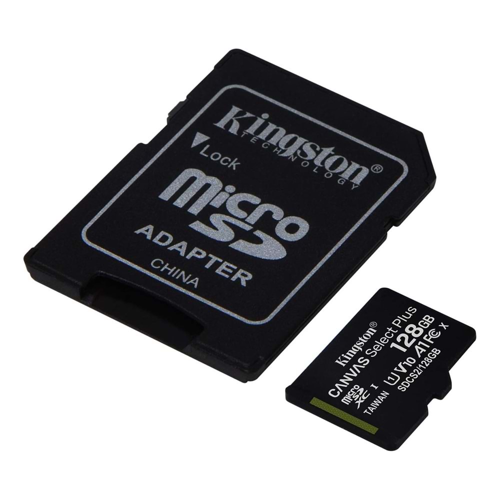 128 GB KINGSTON CANVAS SELECT PLUS MICRO SD CARD CL10 SDCS2/128GB
