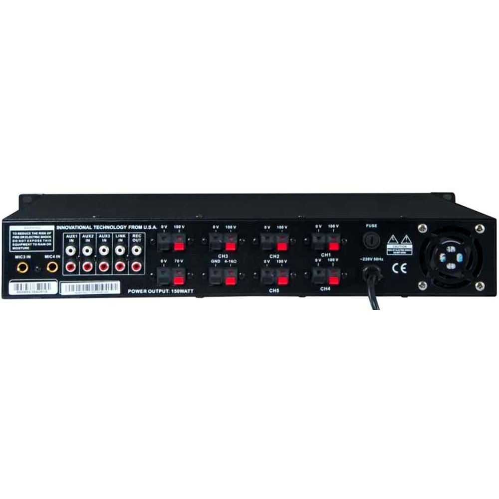 WM-350UT WESTA MIXING AMPLIFIER 350WATT/100VOLT, 6 ZONE