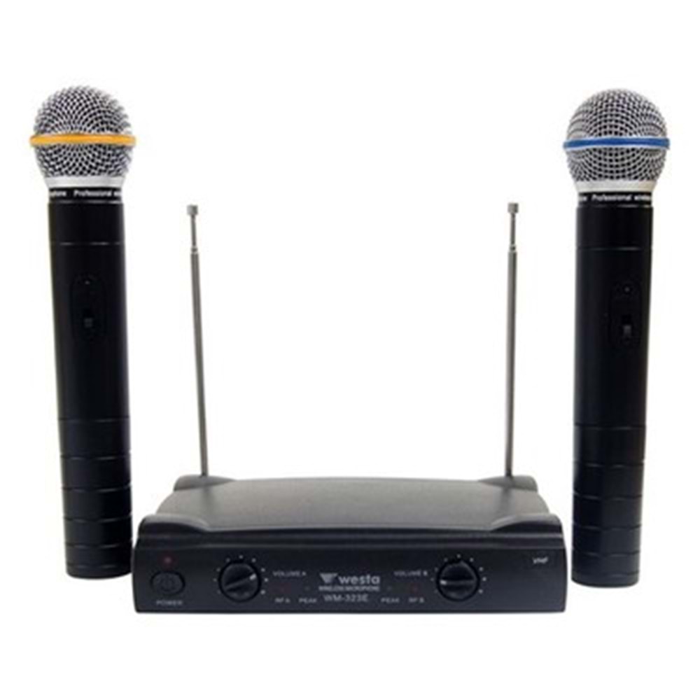 WM-323 E WESTA 2 EL TELSİZ MİKROFON