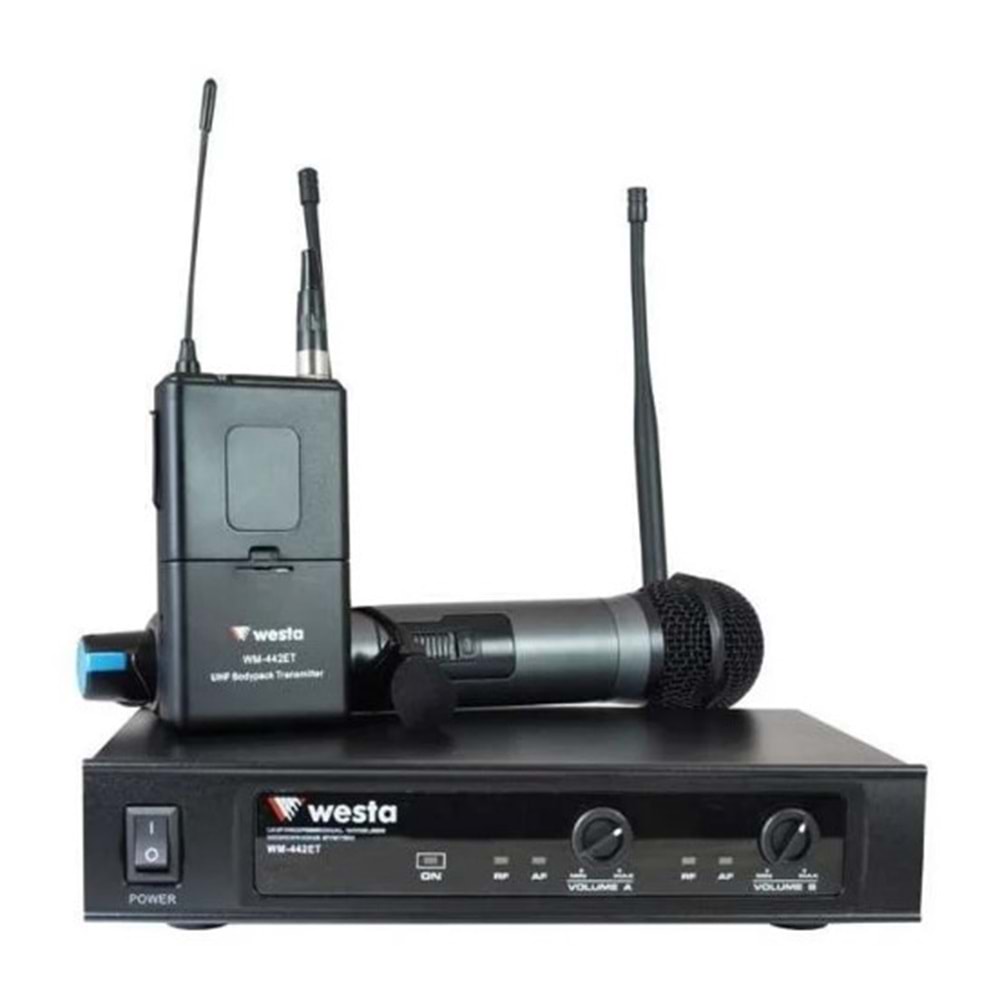 WM-442ET UHF TELSİZ 1 EL - 1 YAKA MIKROFONU