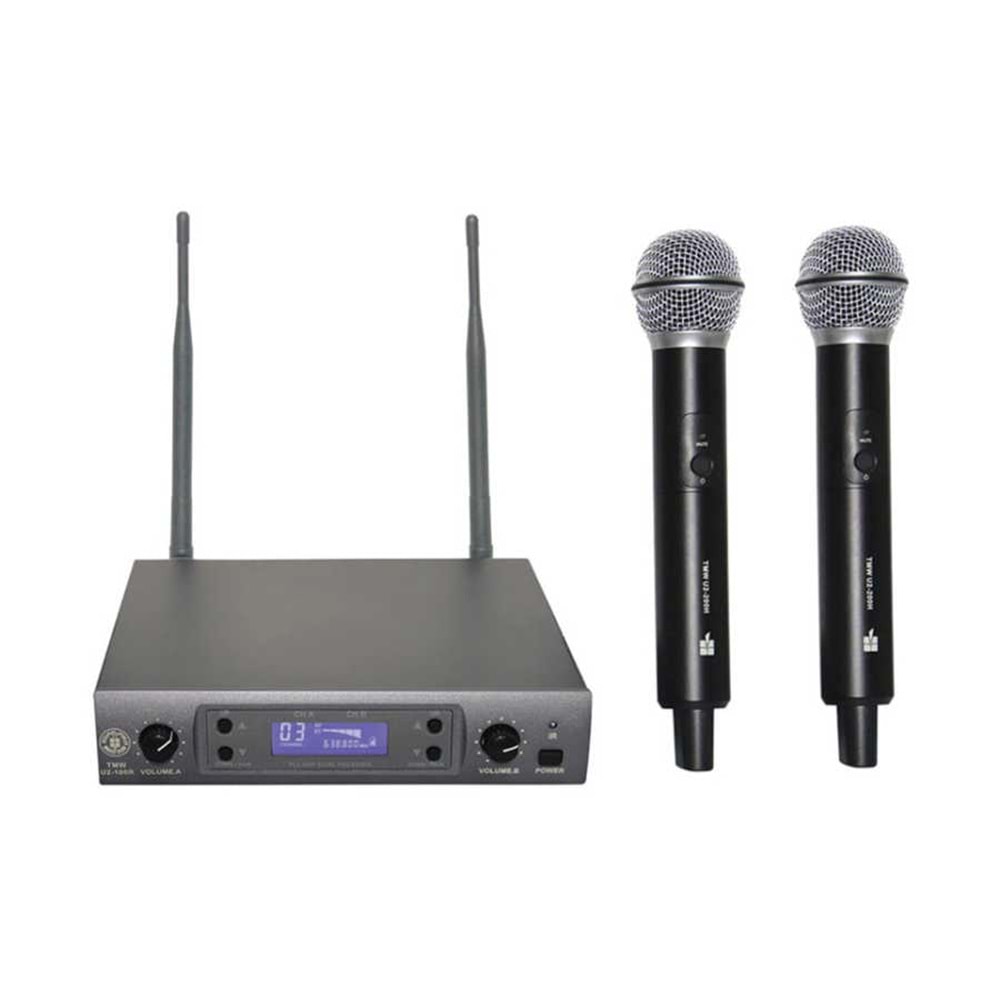 TMW U2-100R TOPP PRO UHF İKİ KANAL ÇİFT EL TELSİZ MİK.