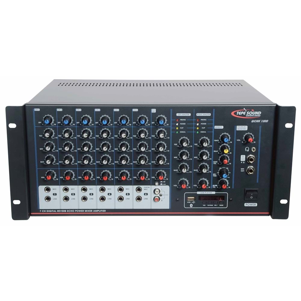 Work 800 2x400W/4 ohm, (50,70,100V)