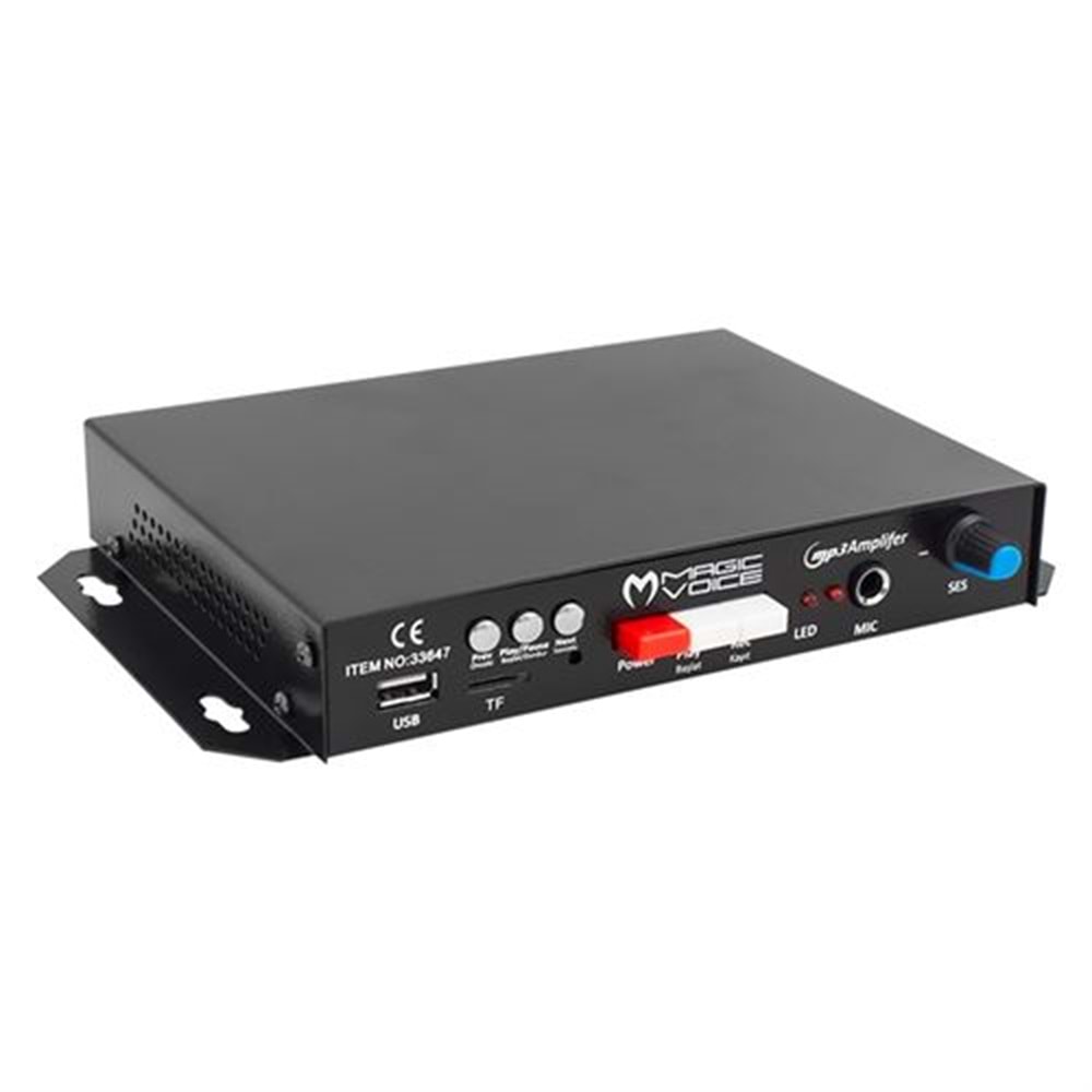 MV-129 12V USB Monte Edilebilir 20W Pazarcı Amfisi