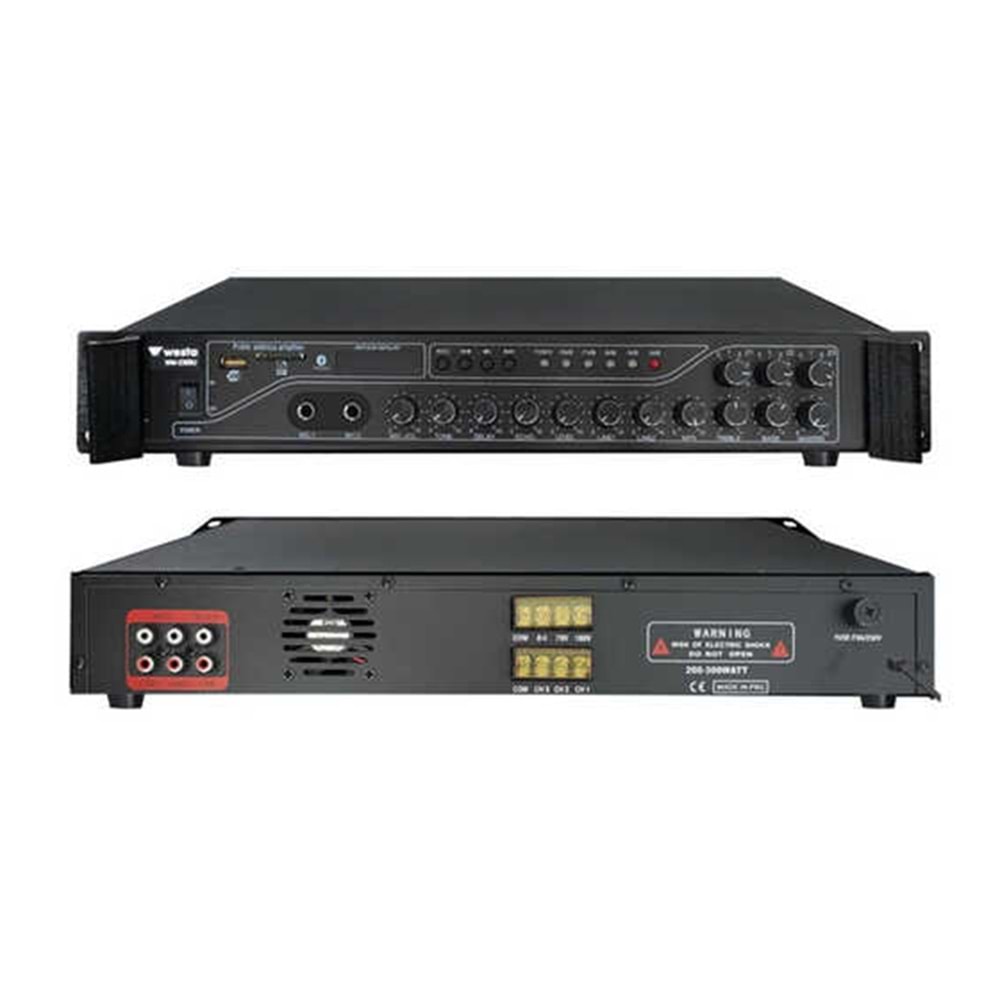 WM-2300U 3 Bölge 100V 300W Mixer Amfi