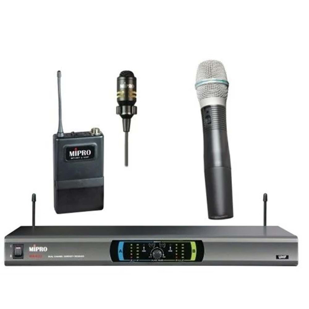 MR 823 Telsiz Mikrofon Seti UHF - El+Yaka Mikrofon