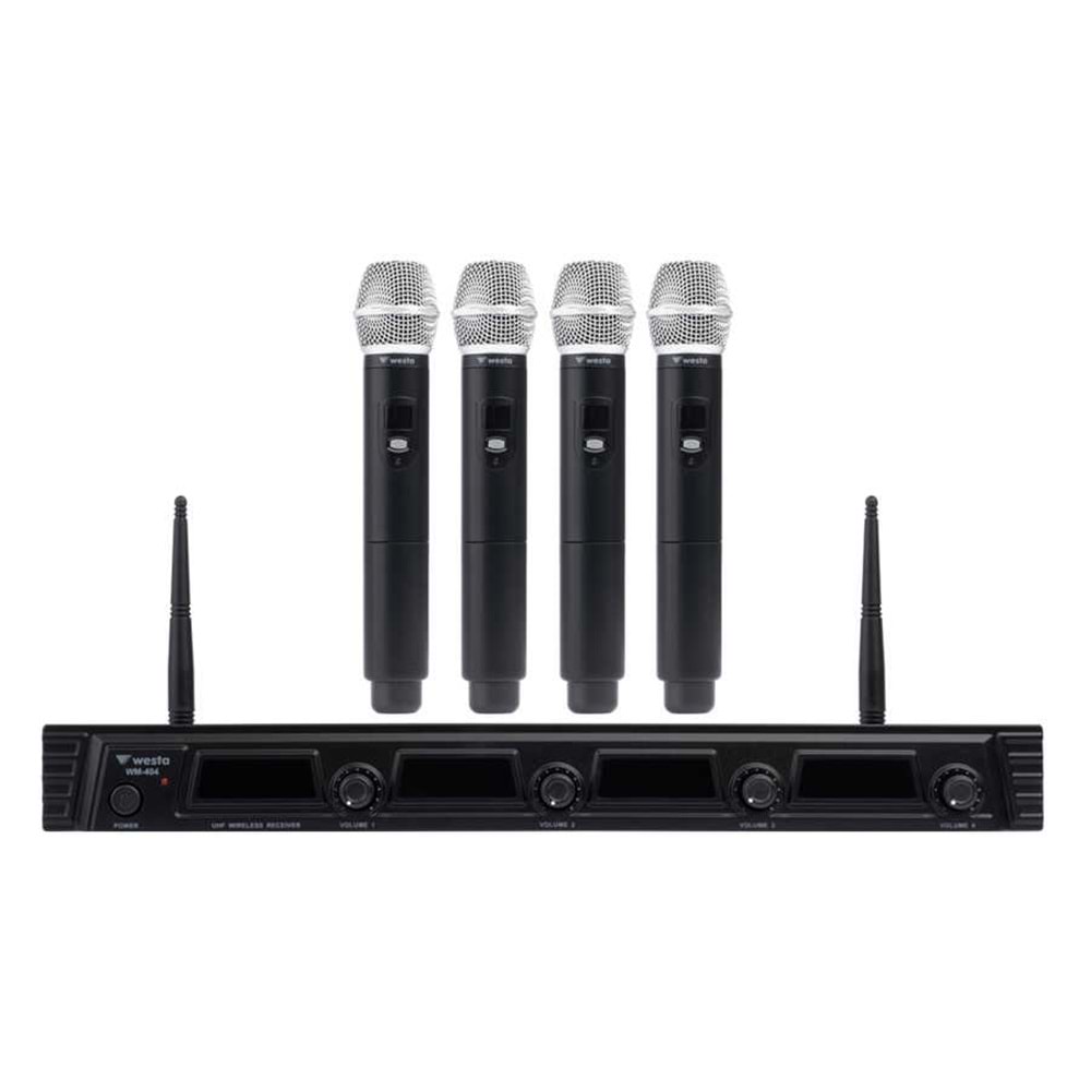WM-404H 4'lü UHF Telsiz El Mikrofon Seti