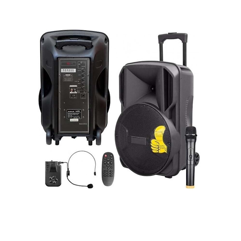 Sunplus SP-1538 140Watt 1 EL -1 Yaka Telsiz Mic. Taşınabilir Hoparlör