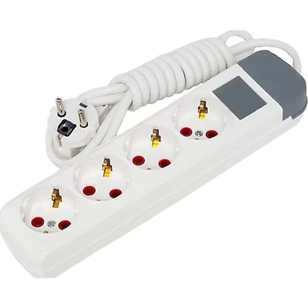 AU45 Dörtlü Topraklı Priz 5 Metre