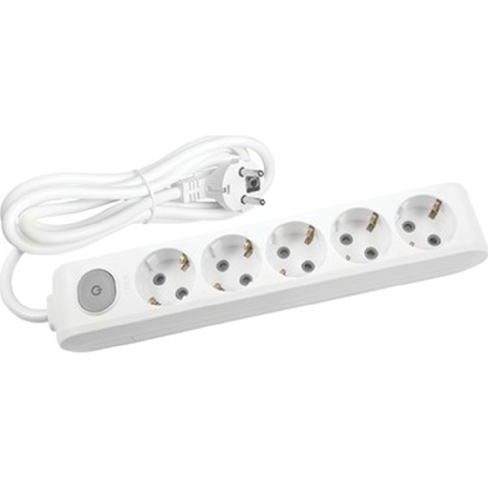 AU53A Beşli Topraklı Priz Anahtarlı 3 Metre