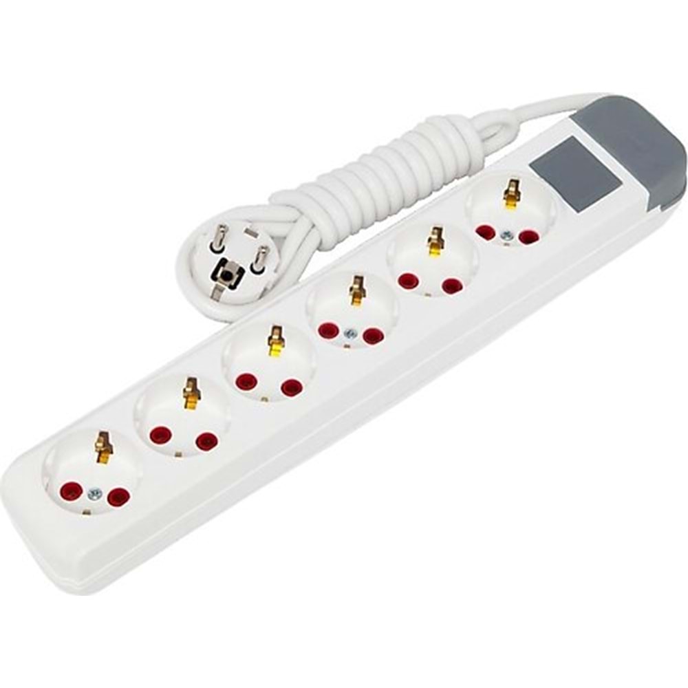 AU65 Altılı Topraklı Priz 5 Metre