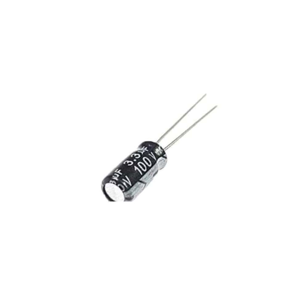 3.3uF 100V Elektrolitik Kondansatör 5 Adet