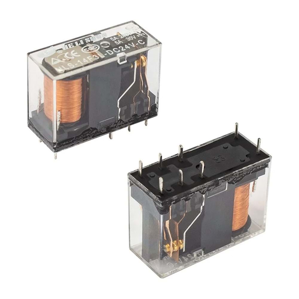 HLS-14F3L-DC24V-C 8 Pin Çift Kontak Röle