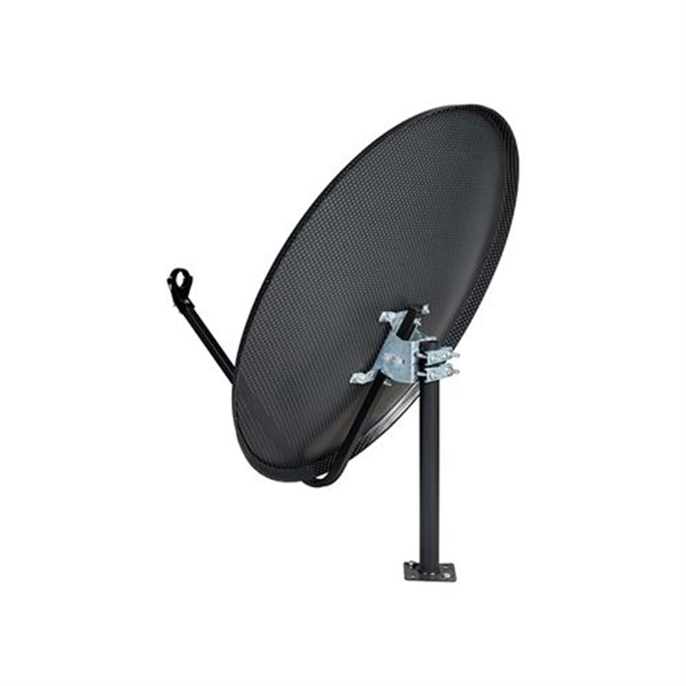 90cm 3 Kol Delikli Siyah Çanak Anten