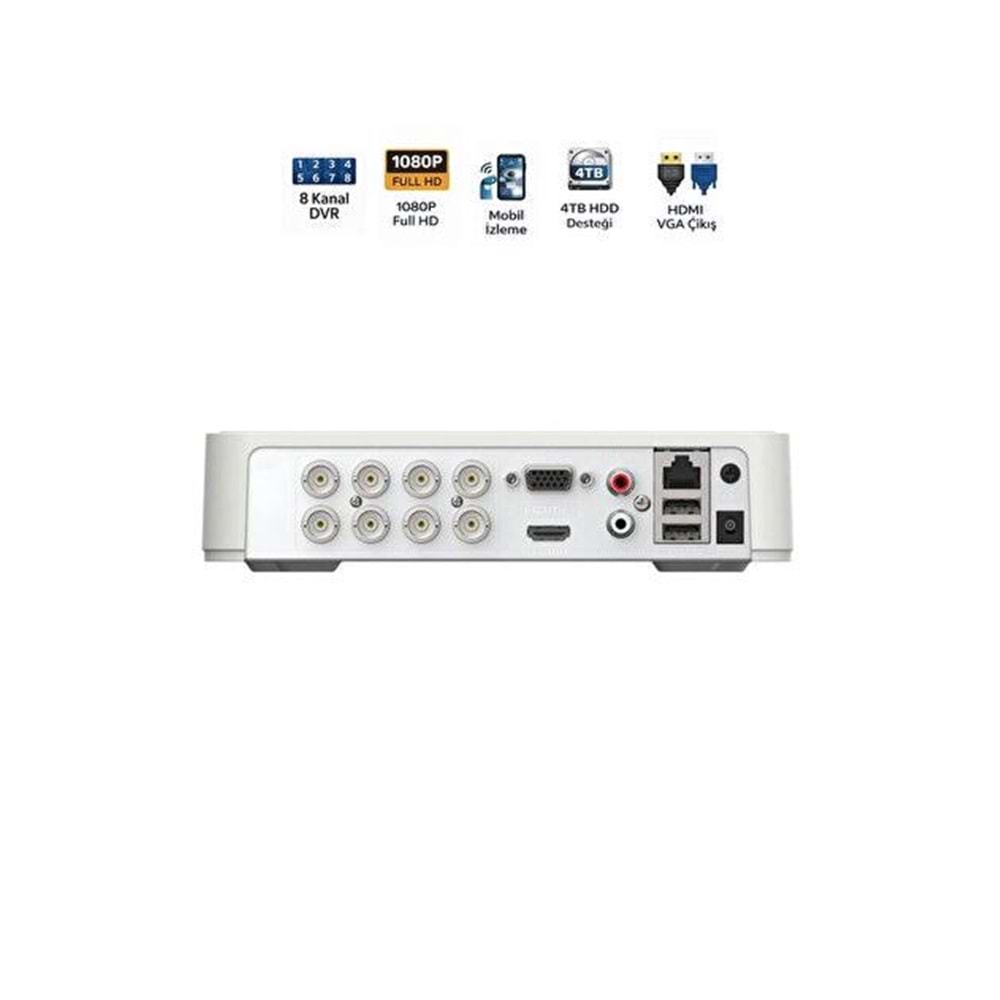 Hikvision DS-7108HGHI-M1(C) 8 Kanal DVR Kayıt Cihazı