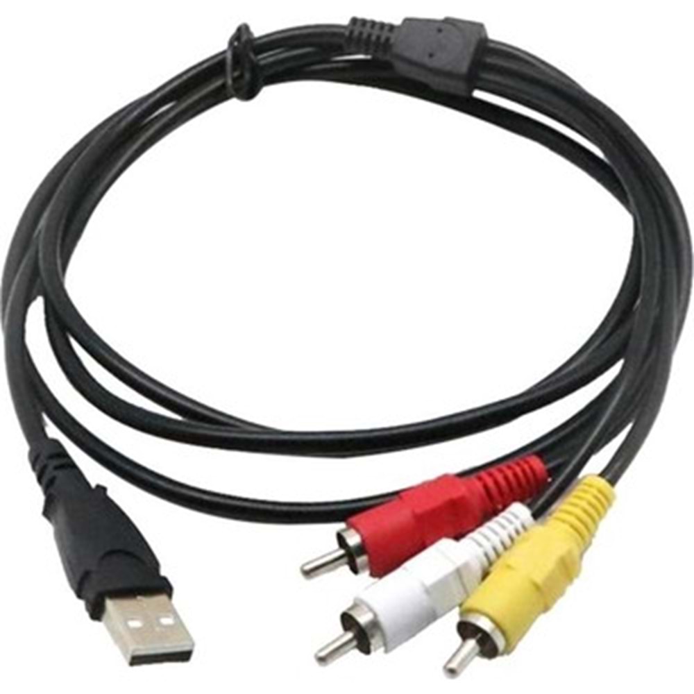 USB TO 3 RCA 1,5 MT KABLO