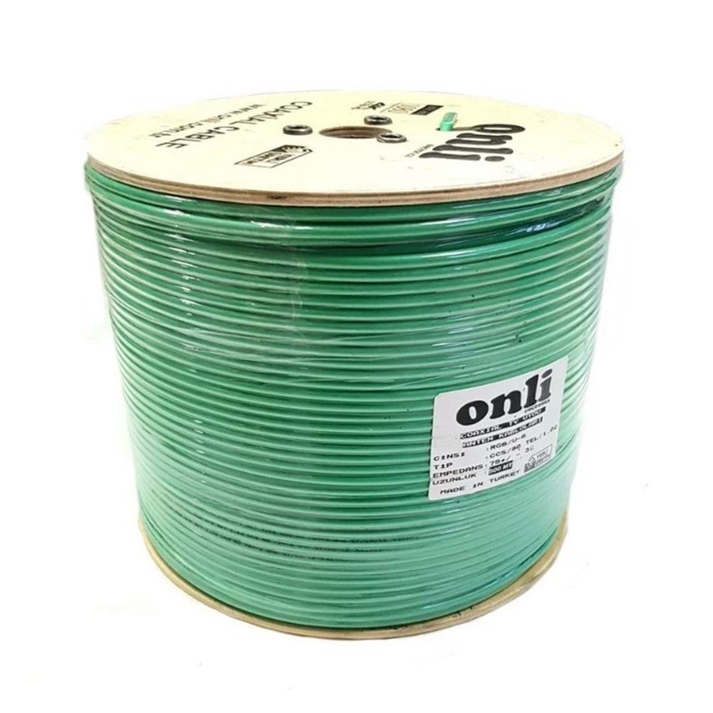 Onli RG6/U6 64 TEL ANTEN KABLOSU 300 Metre
