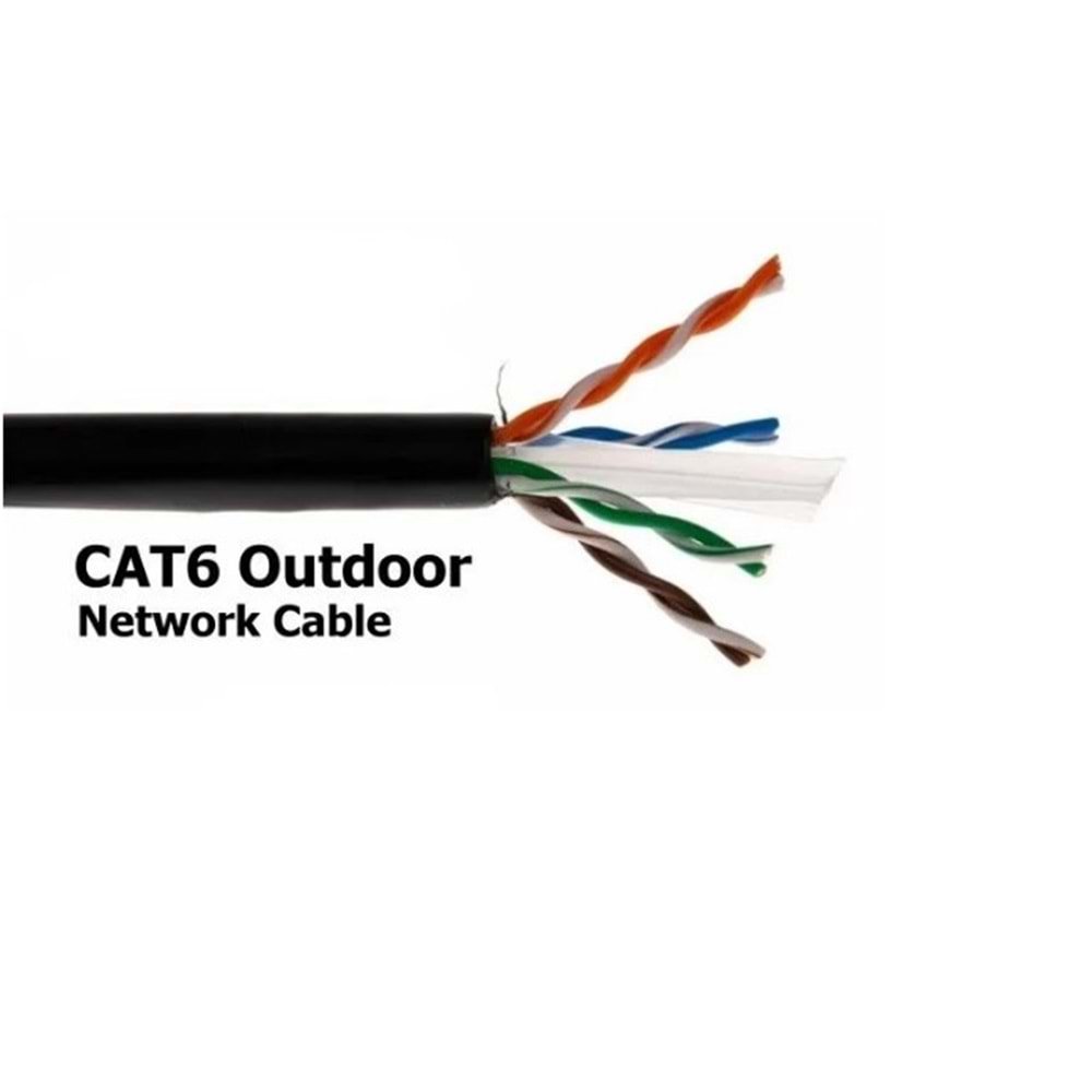 ON-6005 Cat-6 (U-UTP) 24Awg PE Outdoor - Siyah Data Kablosu