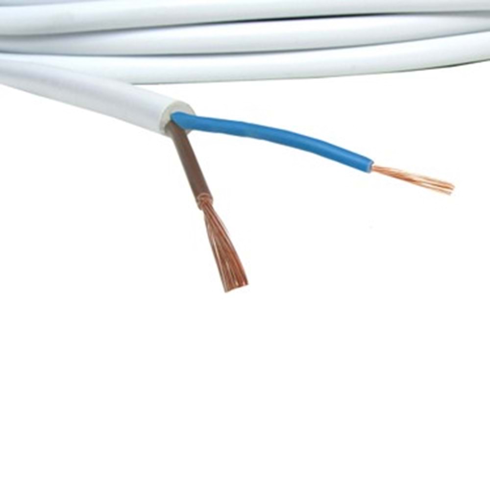 2*2.5 Bakır Beyaz TTR Kablo