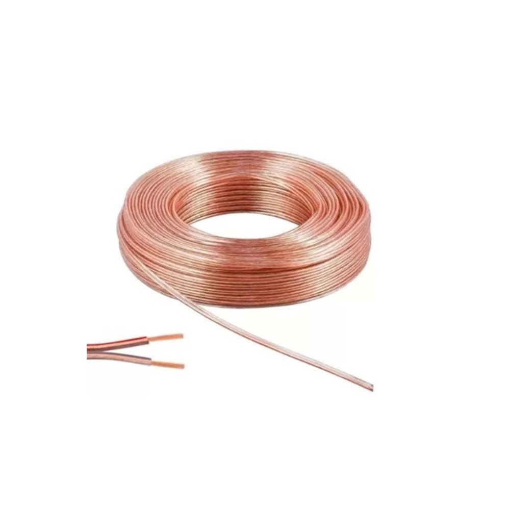 I-1700BB 2x0.75mm Hoparlör Kablosu Şeffaf