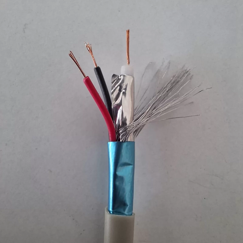 CCTV U/2 2+1(2x0.22)mm² Bakır Koaksiyel Kamera Kablosu