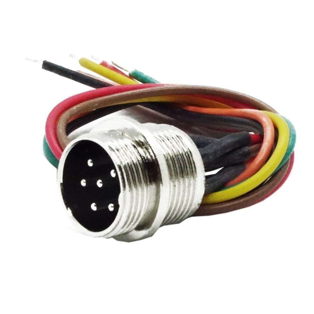 6 Pin Erkek Mike Konnektör